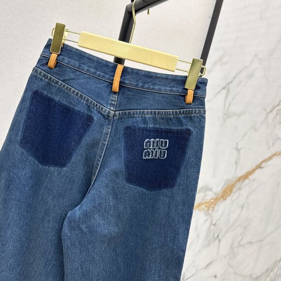 Miu Miu Women's Denim and Leather Blouson Jacket Set - Picture 10 of 11